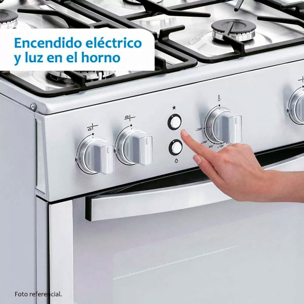 Cocina a Gas Coldex FP107I14SC Acero Inoxidable 4 Quemadores - Imagen 5