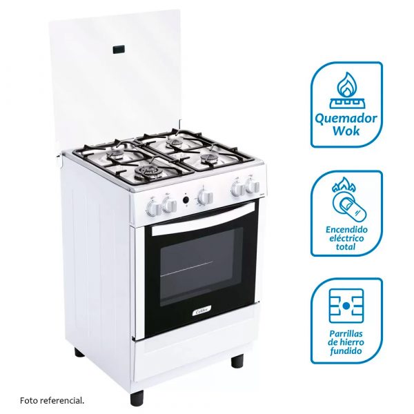 Cocina a Gas Coldex FP107K14SC Blanco 4 Quemadores