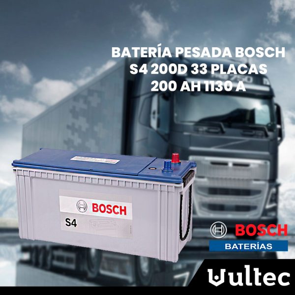 Batería Pesada Bosch S4 200D 33 Placas 200 Ah 1130 A - Imagen 2