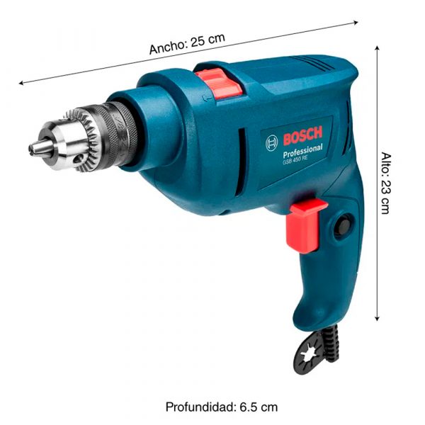 Taladro Percutor Bosch GSB 450 RE 450w + Brocas - Imagen 2