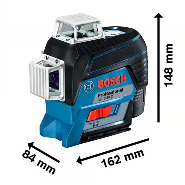 Bosch Nivel Láser Rojo GLL 3 - 80 C + TB 150 360° - Bluetooth + Tripode - Imagen 3