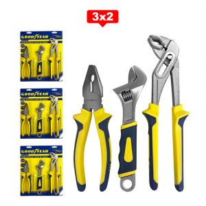Set Alicates y Llaves Pico de Loro Goodyear 3 piezas 3X2