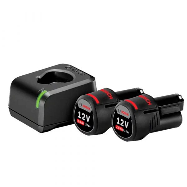 Kit 2 Baterías + Cargador Bosch 12V 2.0 Amperios - Imagen 4