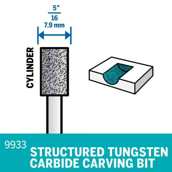 Dremel Punta Abrasiva Carburo De Tungsteno Cilíndrica 5/16" - Imagen 3