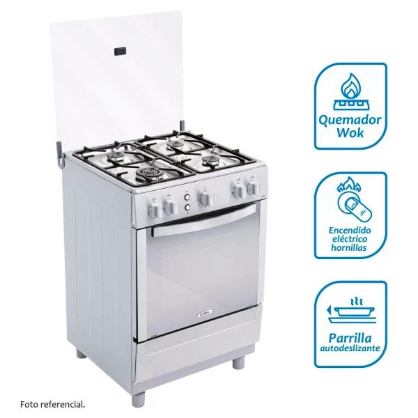 Cocina a Gas Coldex FP107I14SC Acero Inoxidable 4 Quemadores
