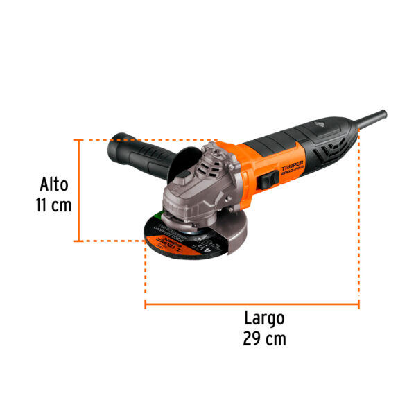 Esmeriladora angular 800W TRUPER 4-1/2" ERGO PRO - Imagen 4