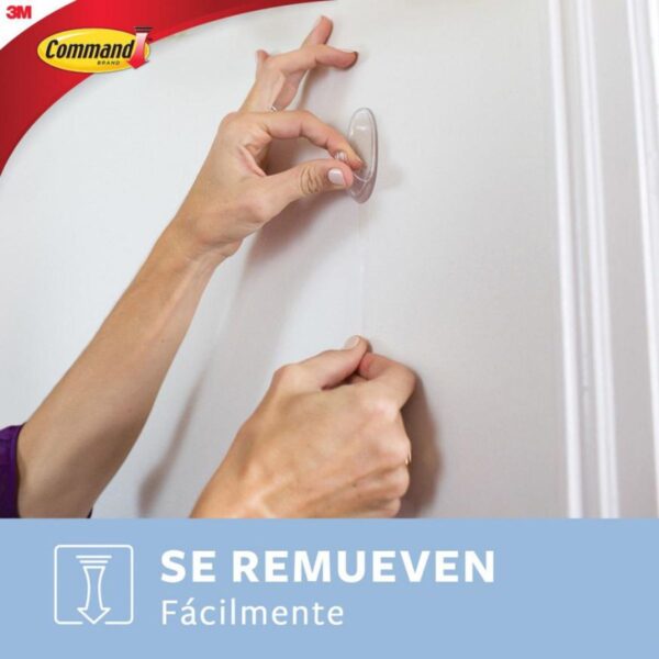 Pack x2 Gancho Command Clear Mediano 17091 x2 - Imagen 2
